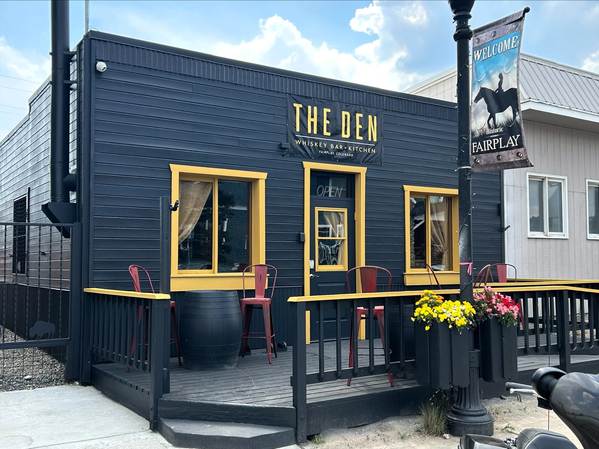 The Den exterior on Main Street in Fairplay